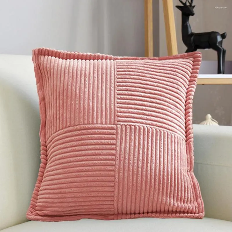 Pillow Stripe Case Cozy Corduroy Christmas Covers Festive Square Cases With Soft Solid Striped Design For Home