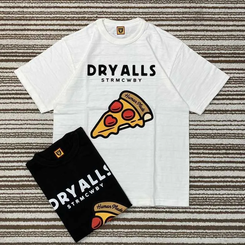 Men's T-Shirts Good Quality Human Made Pizza Fashion Shirts Men 1 1 Human Made Women T-shirt Oversized Tees Streetwear Short Sleeve