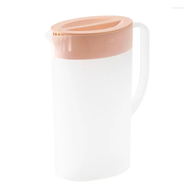 Höftkolvar juice pitcher för fester restaurang stor container vattenkokare med lock limonad mjölk v formad pip
