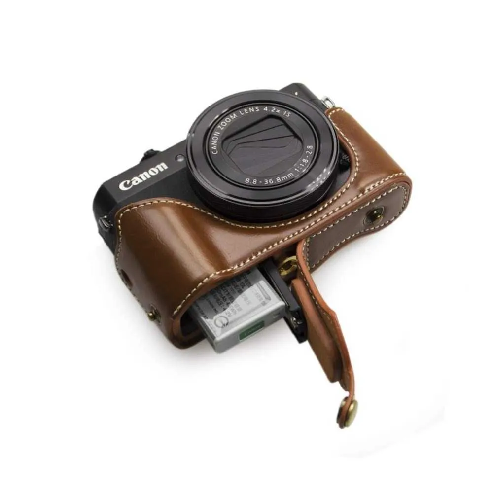 デザイナーカメラバッグ、Canon G7X Mark II ケース 高級 PU レザー