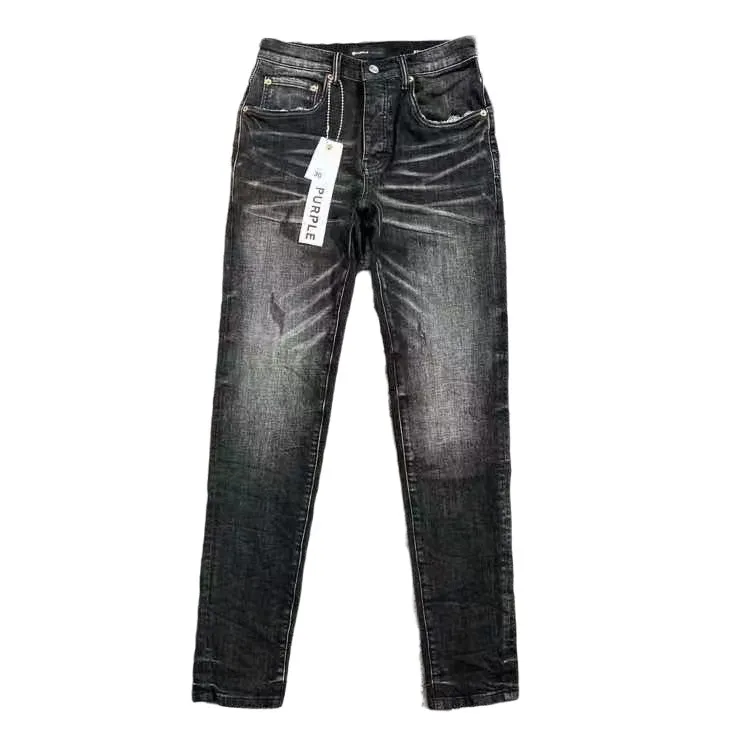 Jeans Purple Brand Designer Mens Ripped Straight Regular Denim
