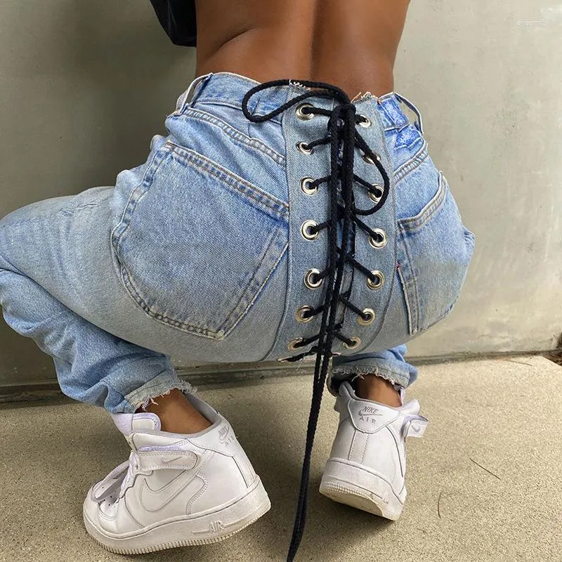Back lace up best sale jeans