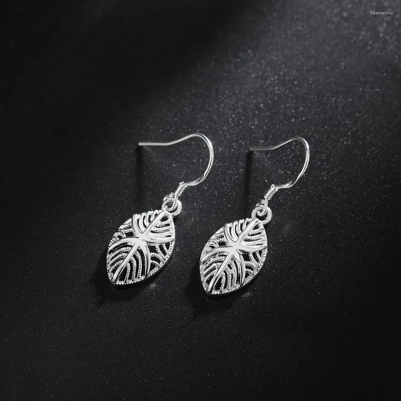 Dangle Earrings 925 Stamp Silver Color For Women Fashion Korean Vintage Drop Fine Lady Party Jewelry Christmas Gifts Wedding