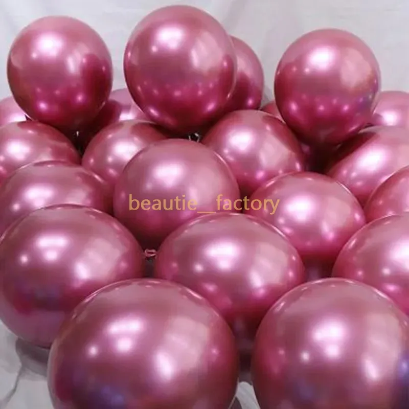 Partihandel 50st Metallic LaTex Balloon 12 "Högkvalitativ 3G -metallballonger Decoration Multi Colors Party Celebration