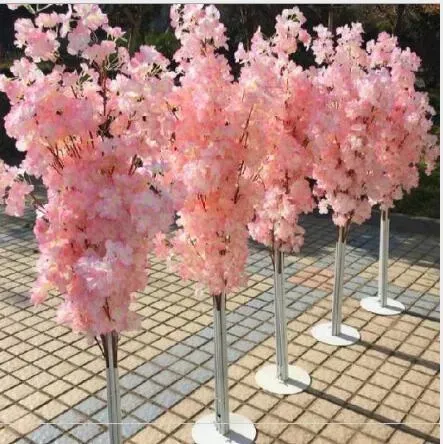 Decorazione dei fiori di matrimonio 5 piedi di altezza 10 piedi 10 a pezzi Slik artificiale Cherry Blossom Roman Colonna Romano Road Raad per la festa di nozze Mal18444723 ll