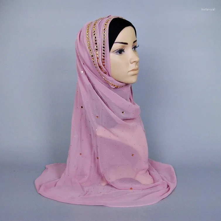 Écharpes 100pcs / lot de la mode féminine cristal hijab foulard pashmina / wrap musulman