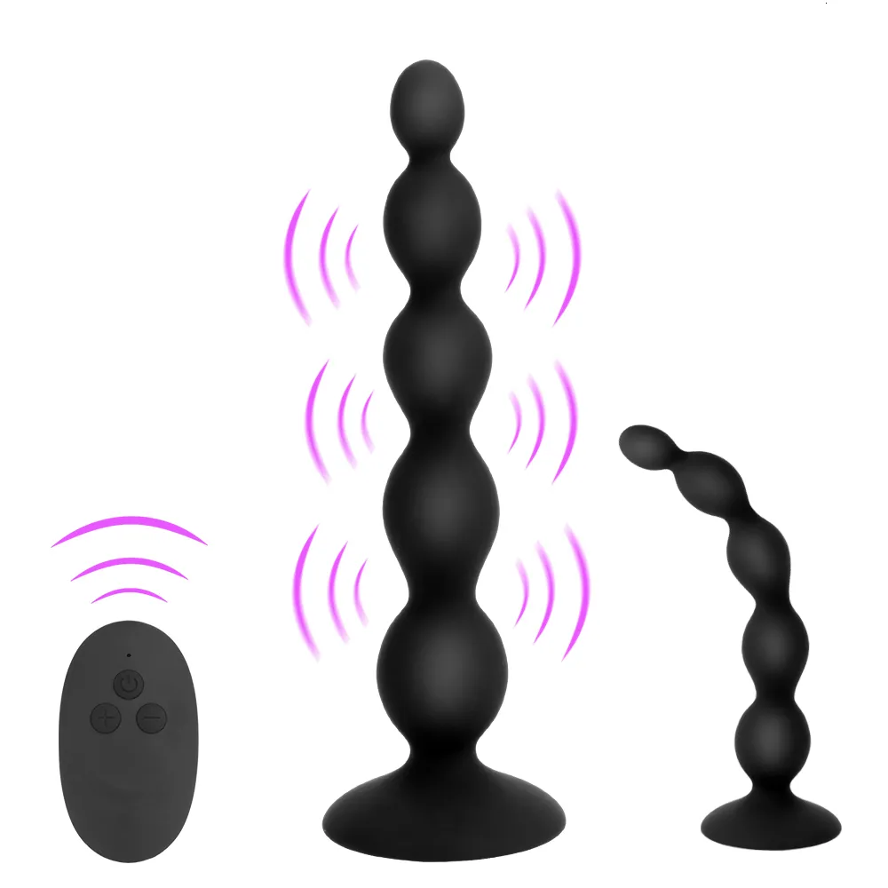 Toys IKOKY Anal Beads Butt Plug Vibrator Prostate Massage 10 Speed Dual Motor Remote Control Anus Stimulator S_voghion.com