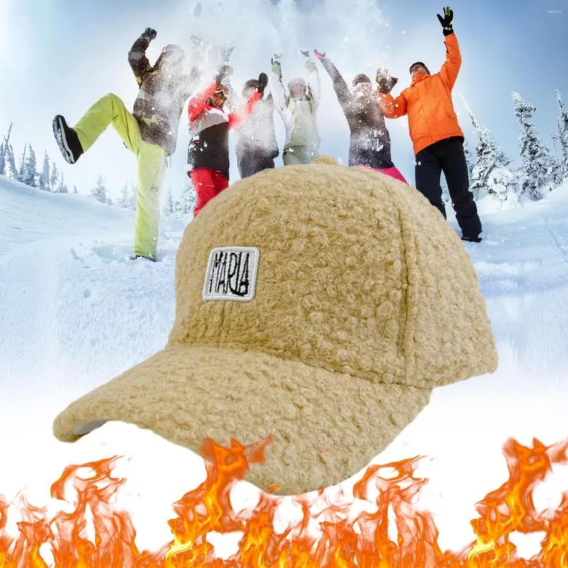 Ball Caps Baseball Ht Faux Lamb Wol Cap for Men Women Teddy Fleece Sporthoeden Warm Winter Outdoor Travel Gift meh