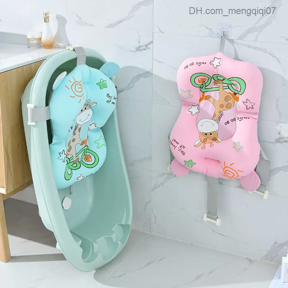 Bathing Tubs Seats Baby shower mat Baby shower mat Baby shower air mat Non slip folding bathtub net floating mat Safety items Z230817