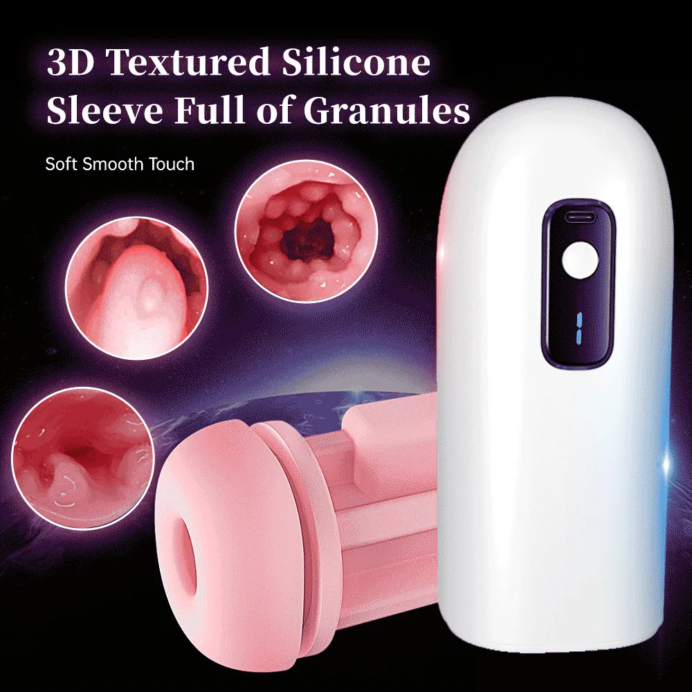 Masturbators Automatic Male Masturbator Cup Strong Vibration Digital Blowjob hine Real Pussy Masturbation Sex_voghion.com