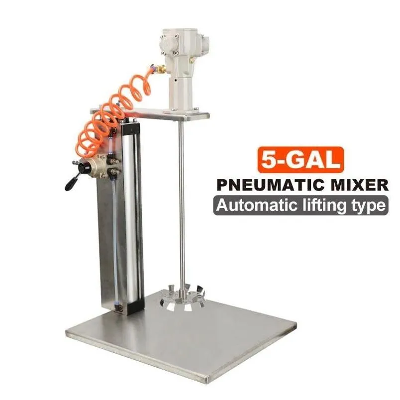 Pneumatic Matic Lift Agitator With 5 Gallon Mixer, 20L Capacity For
