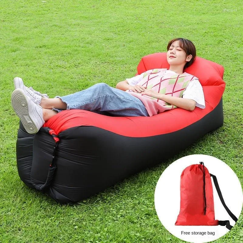 Mobili da campo sedia di divano ad aria gonfiabile per campeggio in spiaggia portatile a prova di acqua di divano escursionistica
