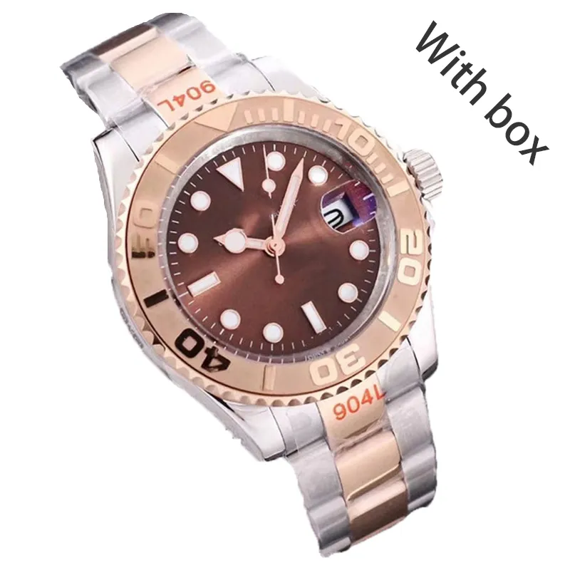 Ruch Watches Wysokiej jakości luksusowe męskie zegarek automatyczne maszyny 41 mm ROLEJ WRISWATCH SHETR 904L Sapphire ze stali nierdzewnej z pudełkiem Business Montre