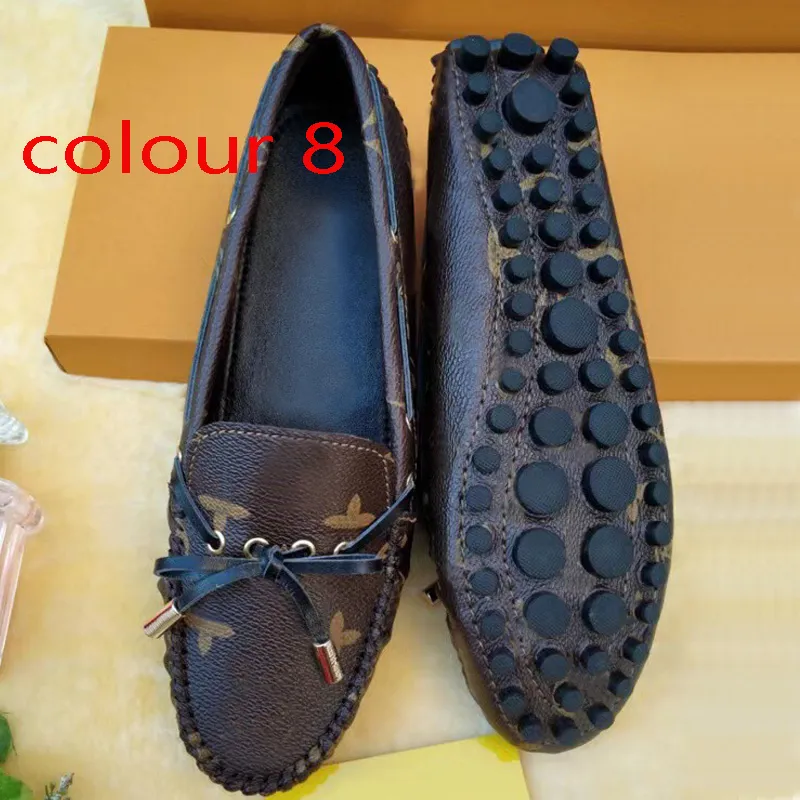 Dress shoes men Designer shoes summer bow Beach Women Shoes leather Flat Metal buckle Casual Sandals lady Printed letter Classic man Work shoe brown size 34-45 With box