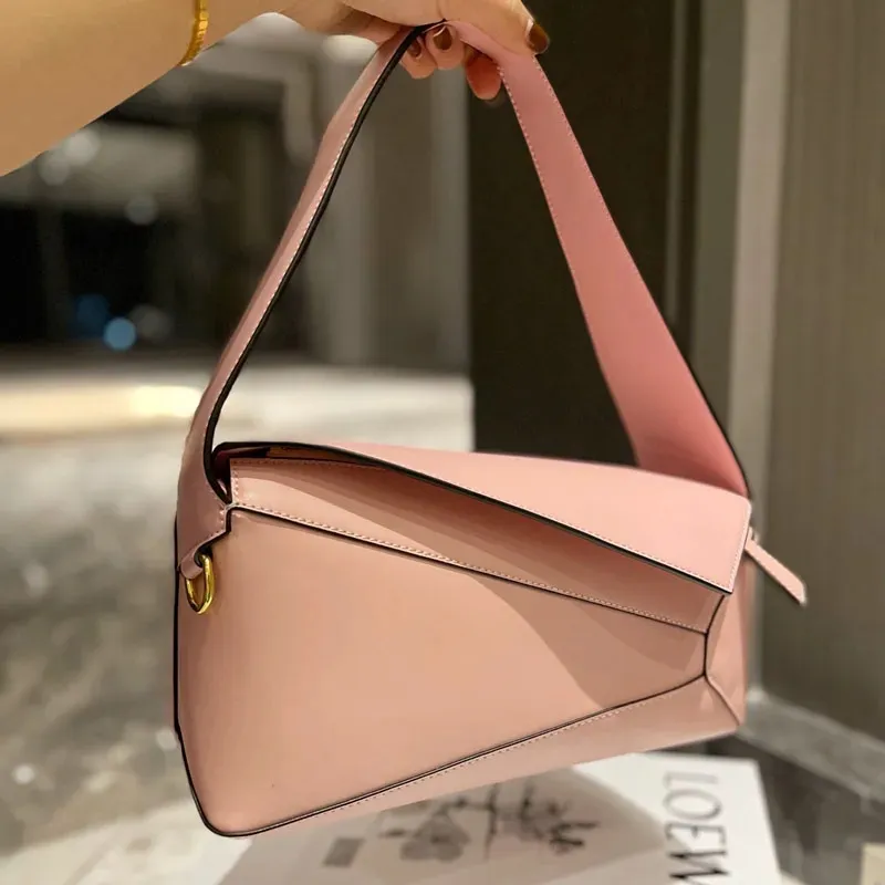 Luxury Puzzle Hobo Designer Underarm Tote Bag Bags Women's Handbag Pink Purse Leather Shoule Luxury Fashion Bag Portable Skew Cross Bag Lady Shoulder Bag 29cm