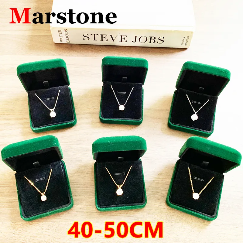 Pendant Necklaces 4050CM 1ct3ct Diamond Necklace for Women Original 925 Sterling Silver Jewelry Gold Lady Chain 2023 230817