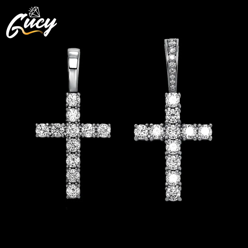 Collane a ciondolo Gucy 925 collana in argento sterling per donna uomo catena classica M Diamond Cross Fashion Gioielli di lusso 230817