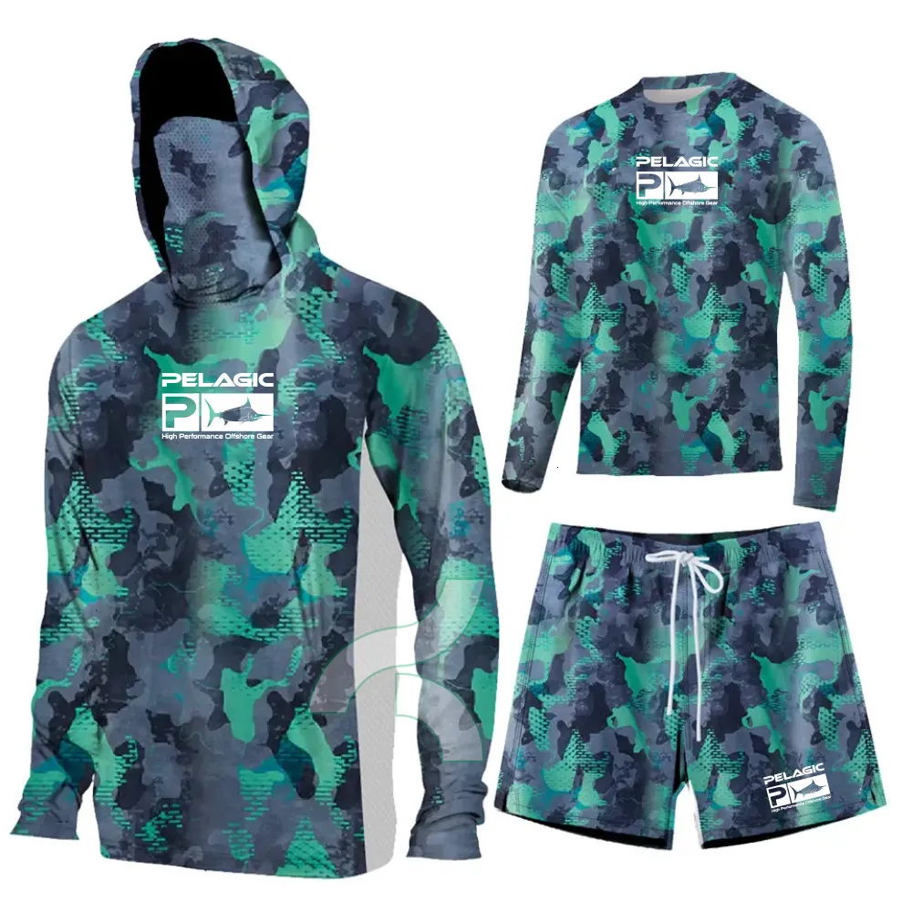 FaceMask Hoodies Shirts Camo Tourist Clothing Suitable For Fishing