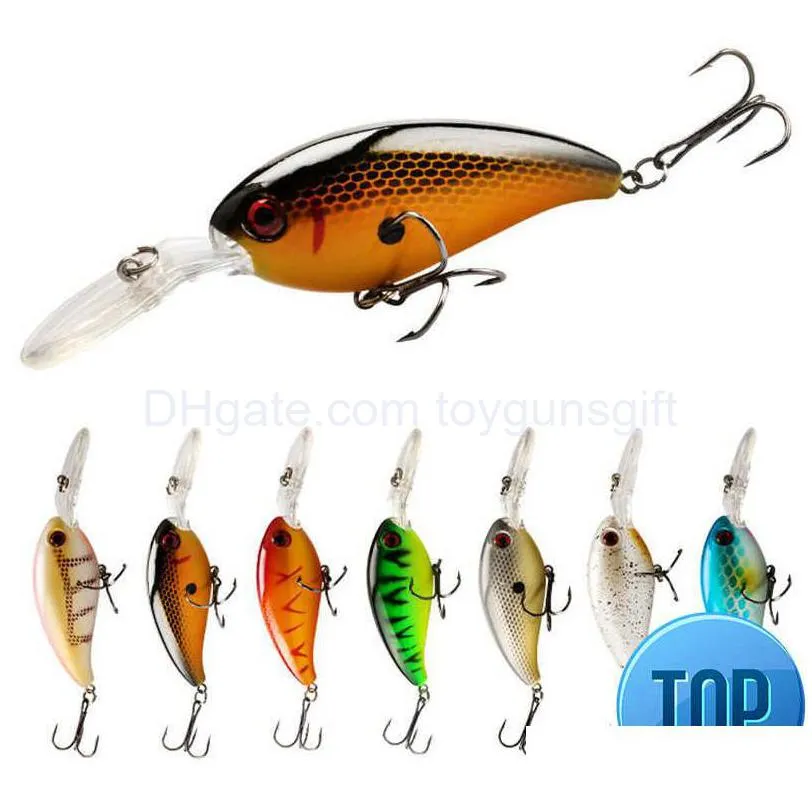 Betar lockar 1 datorer flytande crankfish bete fiske locka wobblers 9 cm 14g 3d ögon ryck konstgjord hård bas pesca karp droppe daliv dhasq