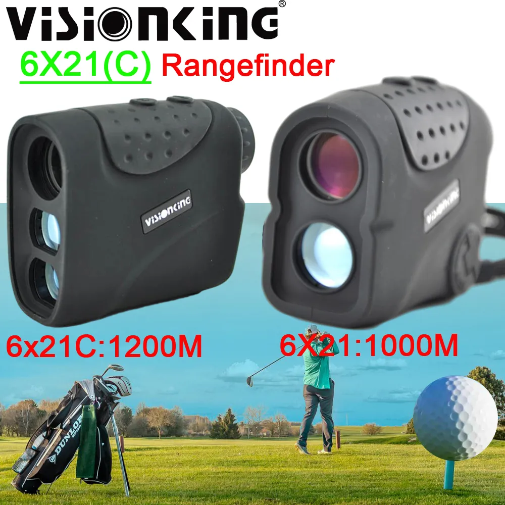 VisionKing Mini 6x21 Portable Laser Range Finder 1000m 1200m Distance Meter Digital Hunting Golf Measurement Monocular Telescope