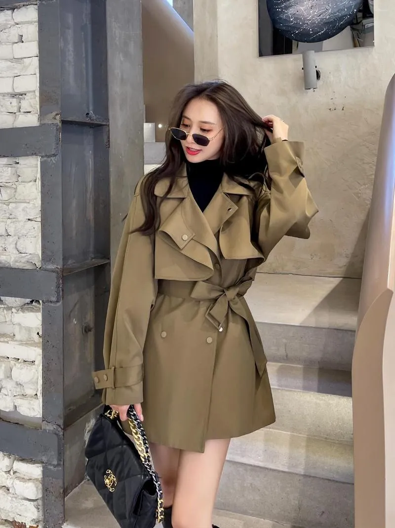 Trench coat top korean fashion