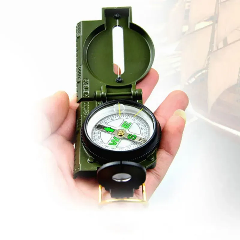 Outdoor Camping Equipment Multi Tool Portable Folding Compasses Military Climbing Metal Compasses tourism Survival Tool ProZZ