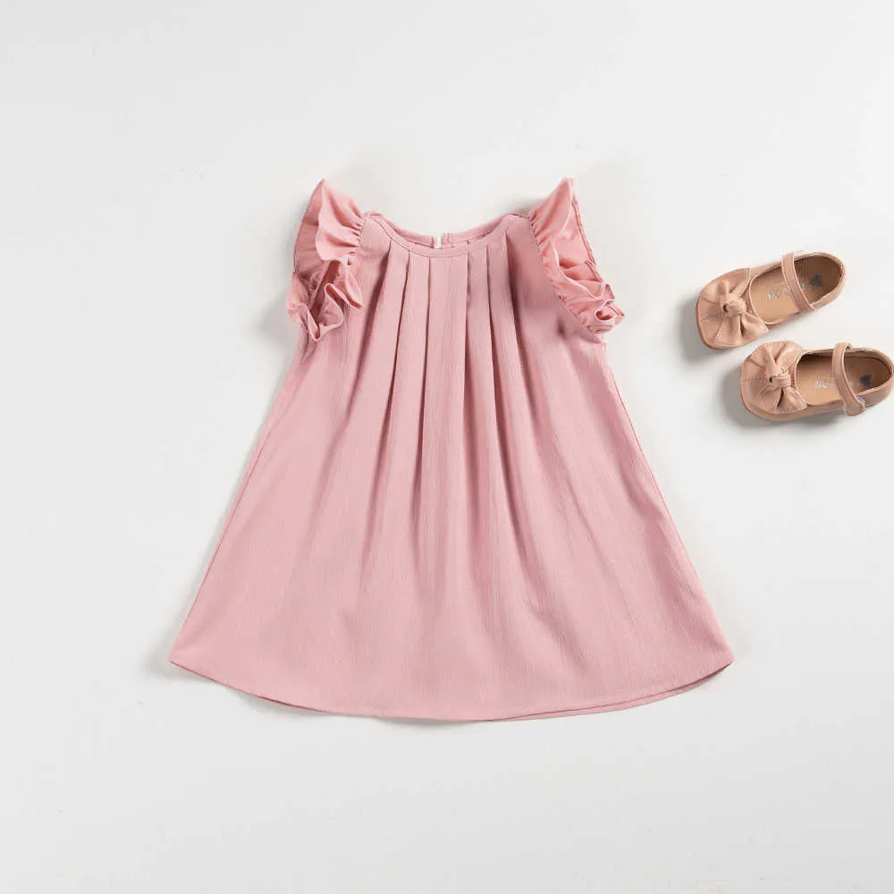 Brushed Cotton Half-Button Down Dress RED (Girl's Dress) | moleyapparels