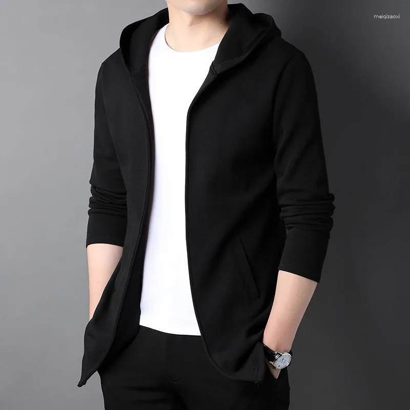 Zipper casual top hooded coat