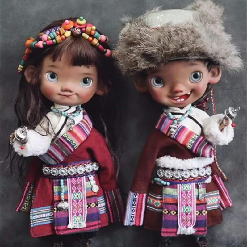 Dolls Amzing Expression 16 Big Head Pii com Mãos e Pés Free Girl Pipi Jaki Naughty Happy fofo Menor BJD 230816