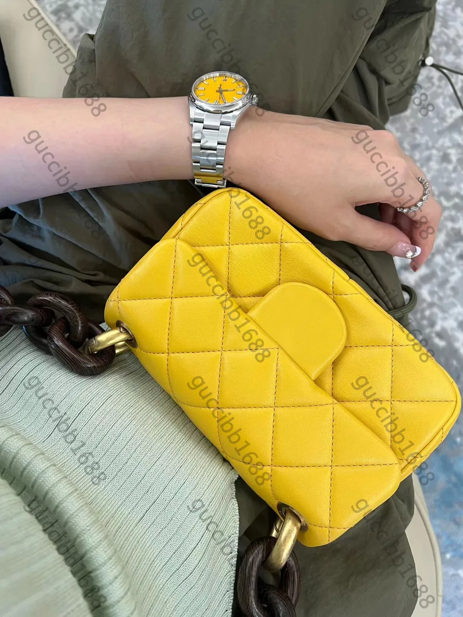 Designer Mini Flap Yellow Bag 10A Quality 18cm Lambskin Quilted Lime Green Purse With Wenge Wood Chain Crossbody And Shoulder Options Luxury Handbag With Box From Guccibb1688 304.25 DHgate.Com
