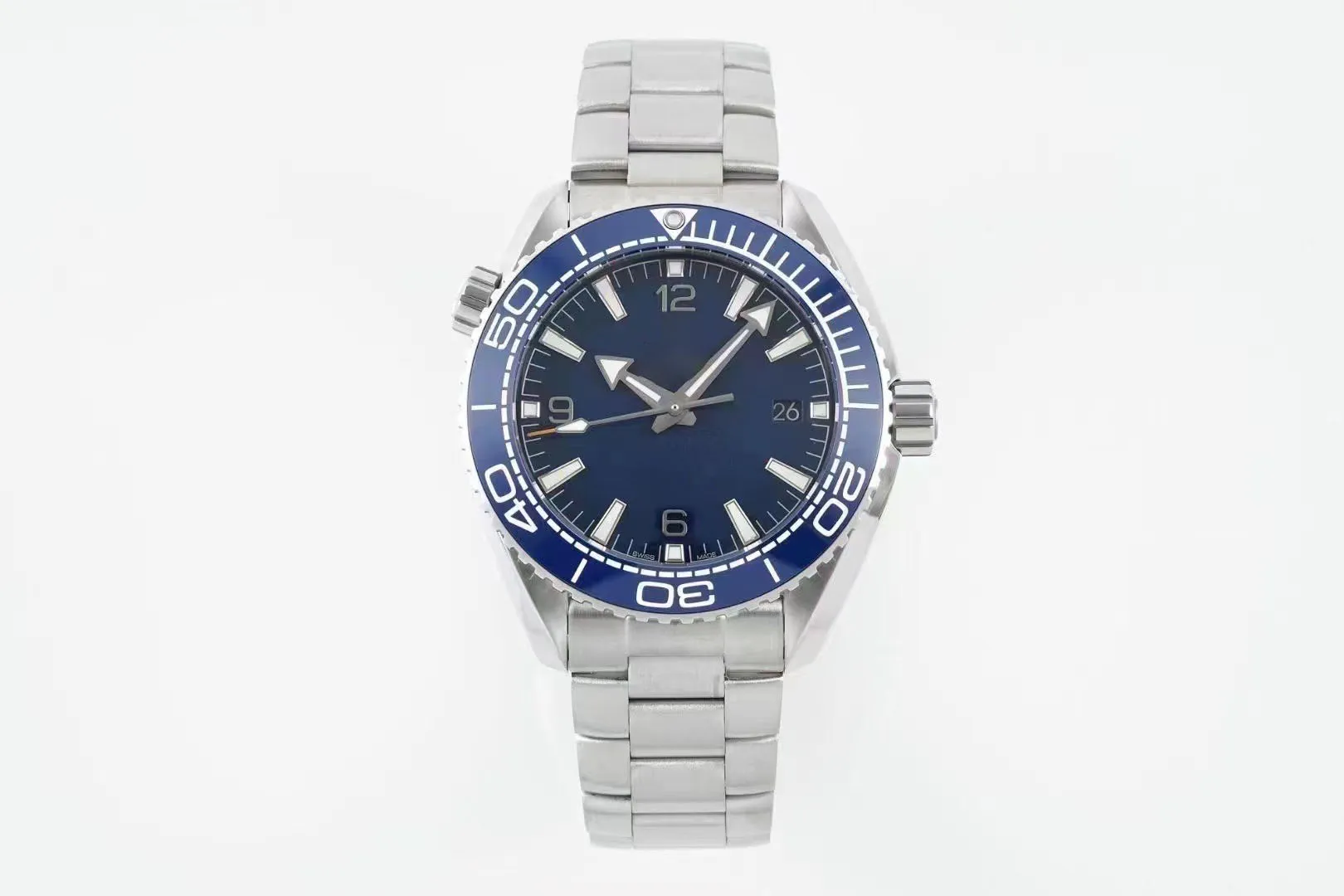 Blue Men's Ruch 8800 Watches Series Classic Steel King z dyplomem jednokierunkową ceramikę z w pełni automatycznym zegarem mechanicznym Haima Yadong 600