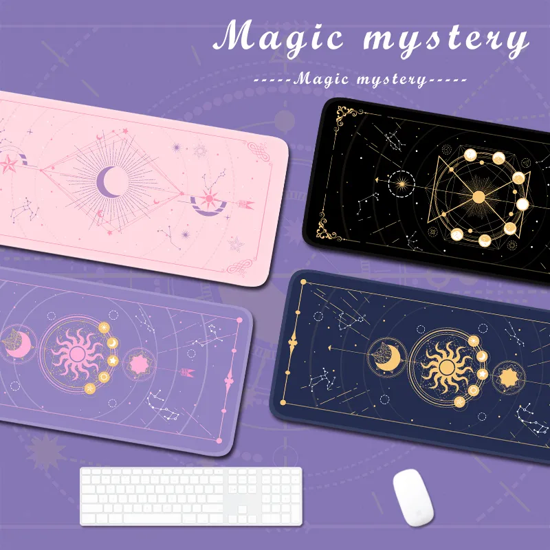 Otros suministros de la escuela de oficina Magic Moon Star Purple Kawaii Gaming Gaming Mouse Pad Lindo XXL Desk Mat de agua Accesorios para laptop de laptop 230816