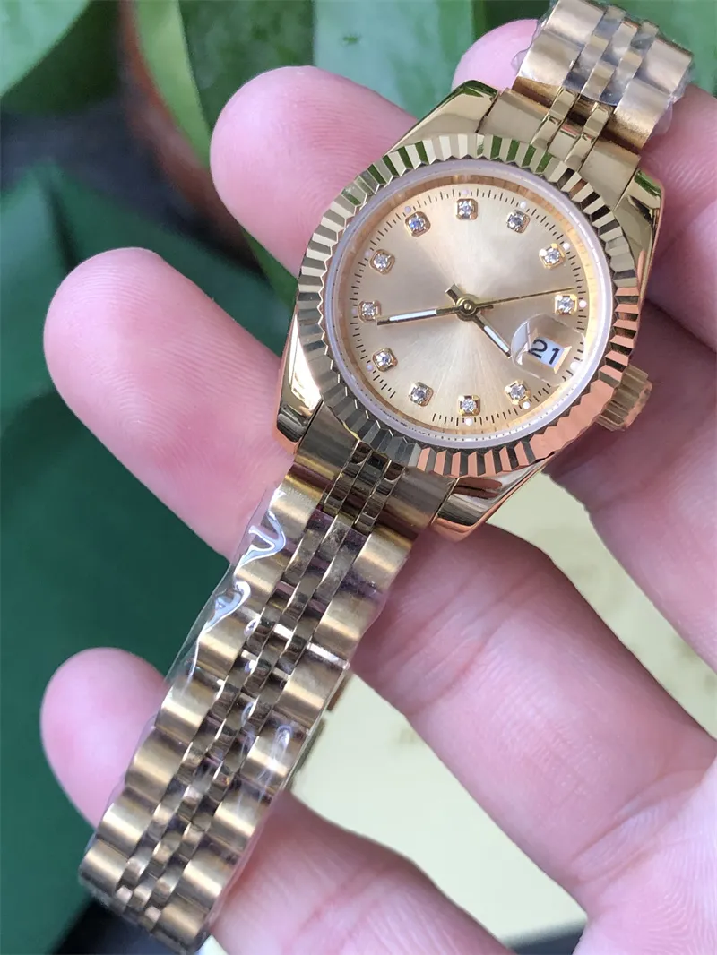 Moda e luxo Feminino Feminino Vista Gold e Prata Dual Quartz Relógio Eletrônico Sapphire Glass Imper impermeável Hot Watch Watch Watch