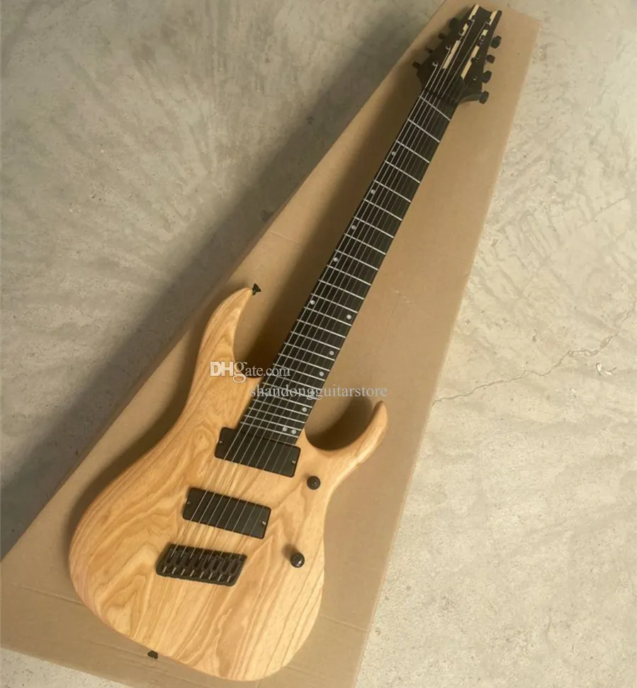 8 strängar Original Body Electric Guitar med Fanned Fels 2 Pickups erbjuder logotyp/färganpassning