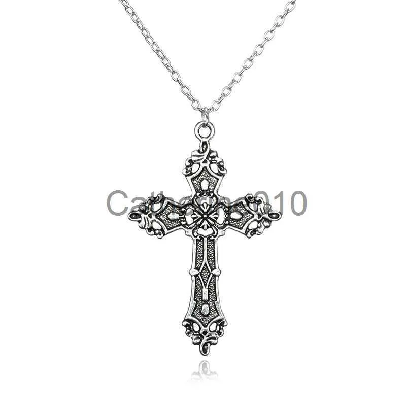 Pendant Necklaces Vintage Crosses Pendant Necklace Goth Jewelry Accessories Gothic Grunge Chain Y2k Fashion Women Cheap Things Free ShippMen J230817