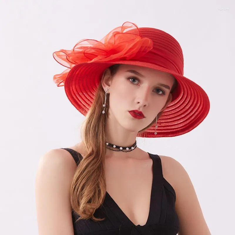 Chapeaux à bord large 2023 Basin Hat Bow Mesh Sun Shade's Women's Summer Sorting Protection Cool