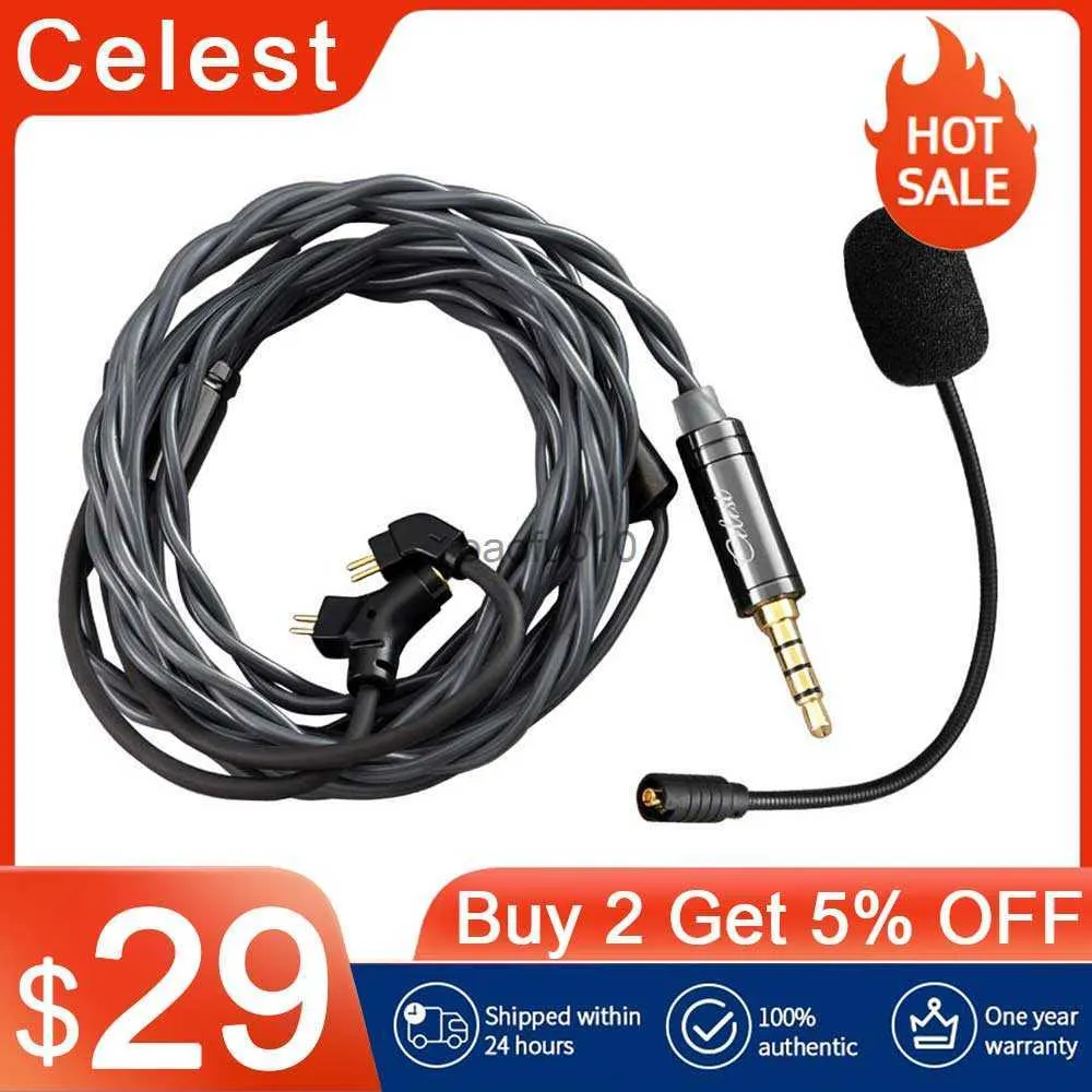 Microphones Kinera Celest RUYI Microphone Earphone Cable With Detachable Boom 0.78 2pin / MMCX Music Gaming Esports Livestreaming Headset HKD230818