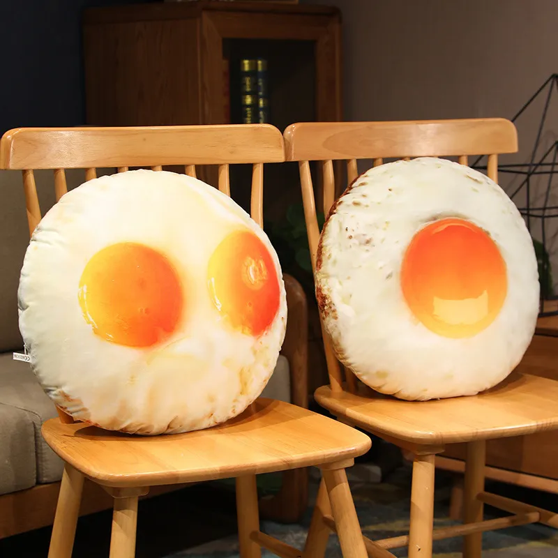 Plüsch Kissen Kissen 40 cm Simulation gebratene Eier Kissen Sofa Rückenlehne Bettkissen Home Decro Hochqualitätsgeschenke für Kinder 230817
