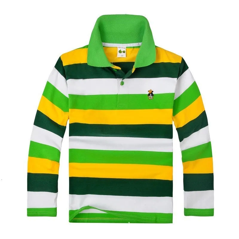 Spring Childrens Striped Striped Golf Shirts Outfits For