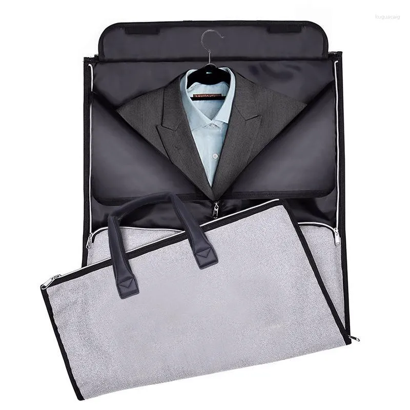 Bolsas de lona Traje de viaje impermeable Bag Men's Business Almacenamiento Mano Crossbody Gran capacidad Carrera sobre prenda