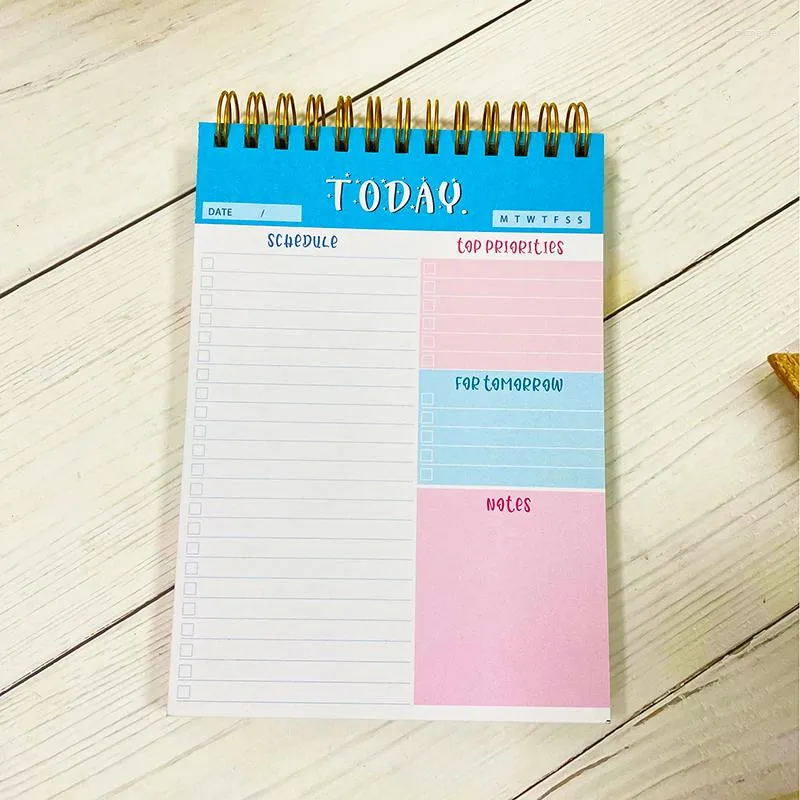 Folhas memorando pads kawaii cronograma de horário Organizador diário planejador para fazer a lista de papelaria coreana Agenda Agenda Notepads