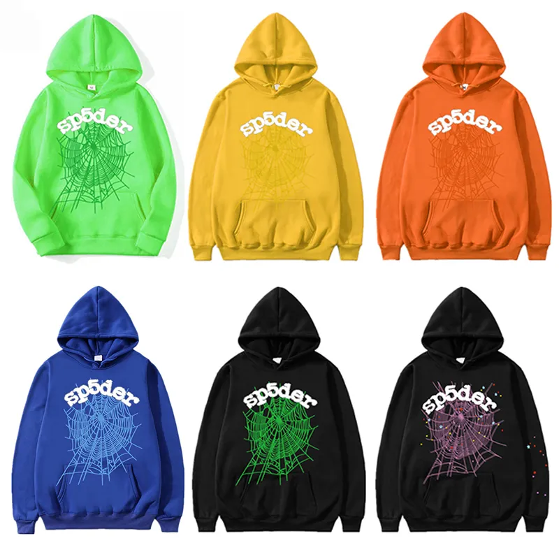 Herrtröjor tröjor y2k hoodie zip män designer hoodie sweatshirt street hip-hop unga bogs spindel harajuku lösa vilda kläder anime topp 230817