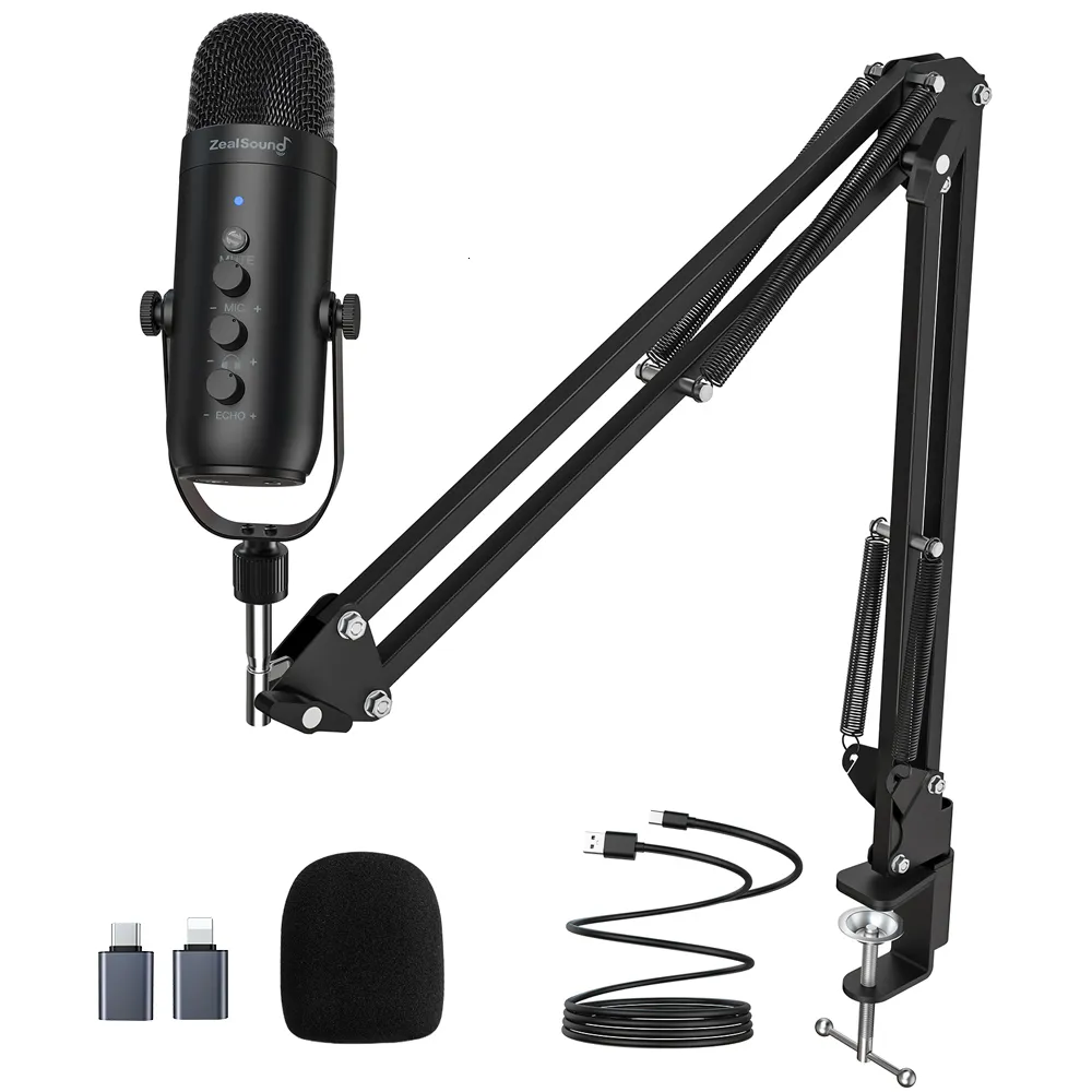 Upgraded USB Condenser Microphone for Computer, Great for Gaming, Podcast,  LiveStreaming,  Recording, Karaoke on PC, Plug & Play, with