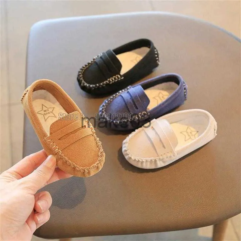 Baskets enfants garçons enfants loafer baskets printemps été moccasin filles décontractées pour bébé bébé pu en cuir chaussures j0818