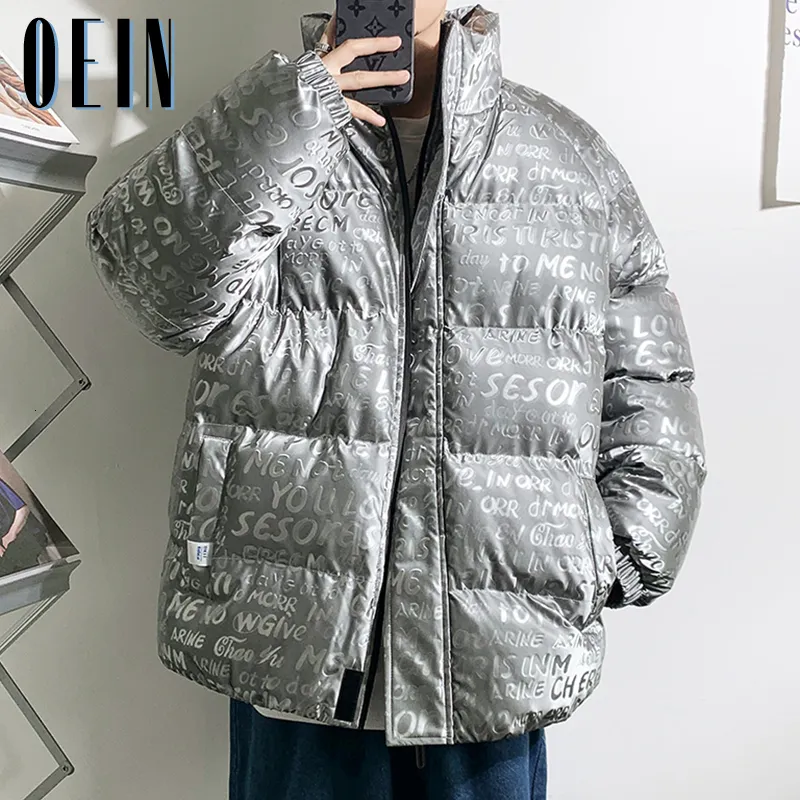 Herenjacks oein witte duck down jas mannen winter mode casual parka jas merk glanzende windbreaker jeugd mannen uit het afsleren jas mannelijk 230815