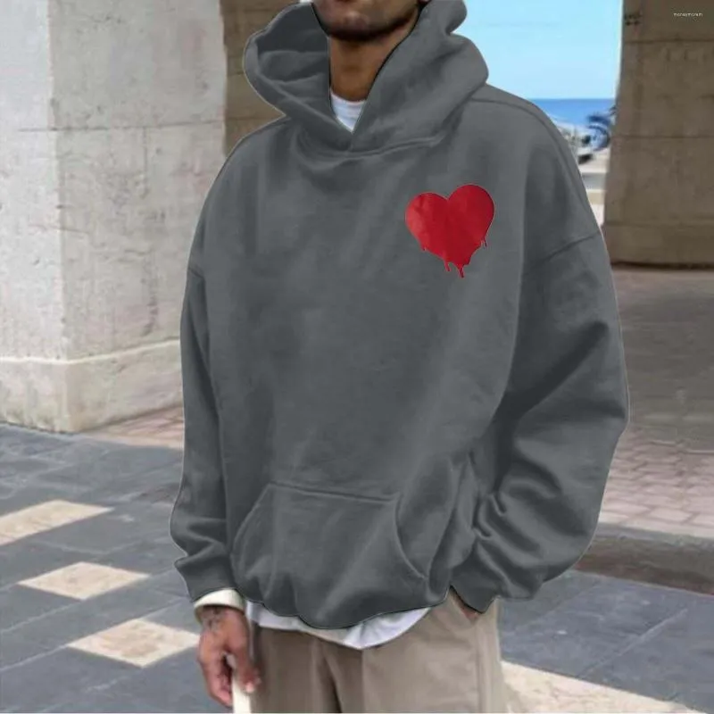 Mens Hoodies Fall Long Sleeved Hoodie Hooded Sweatshirt Tops Mens