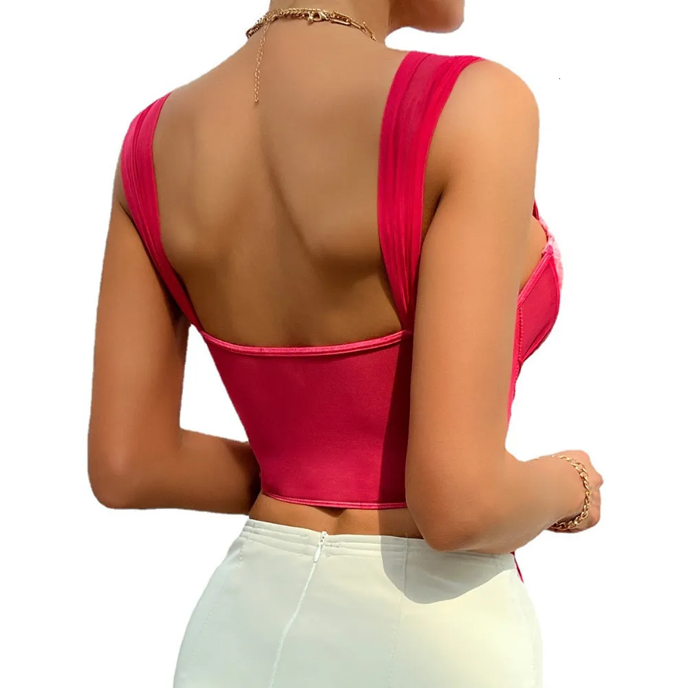 Sexy Club Ladies Corset Blusas Ropa Mujer Top Top Camis Summer Shirt Vetement Femme 2308017 976 DHgate