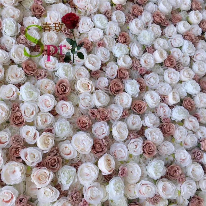 Fleurs décoratives Spr Wedding Roll Up Flower Wall Ftetrom