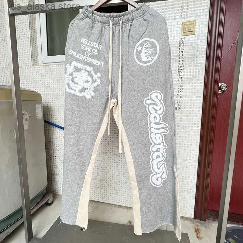 Męskie spodnie American Streetwear Pantar Pants Wysokiej jakości prawdziwe zdjęcie Mężczyźni Mężczyźni Kobiety spodnie High Street Hip Hop Spodni T230818