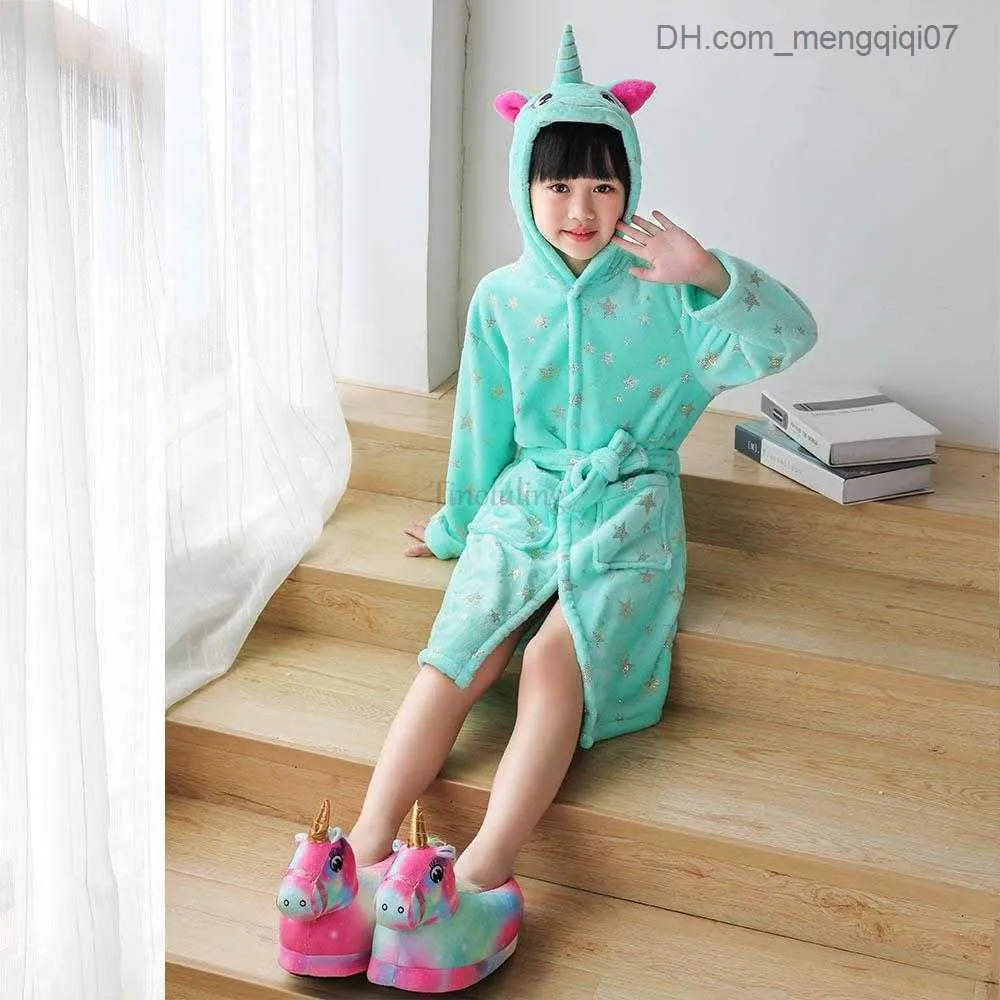 Towels Robes Unisex Baby Bathtub Fox Dog Unicorn Animal Cartoon Hooded Bathtub 4 12 Year Old Childrens Pajamas Kigurumi Bath Towel Girls Kimono Z230819 From 4 29 DHgate